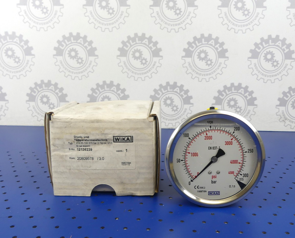 WIKA 12136239 Druck-und Temperaturmesstecknik 213.53.100 315 bar 2.Tlg psi G1/2