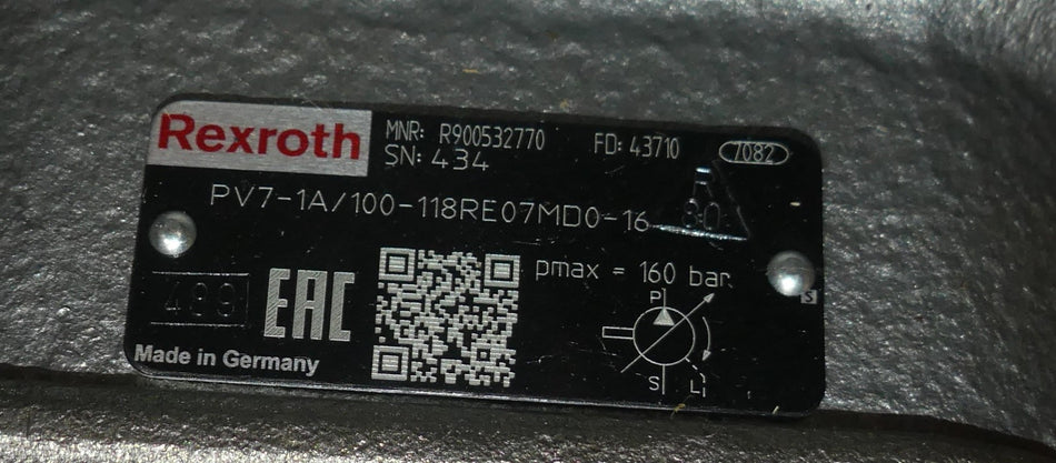 Rexroth PV7-1A/100-118RE07MD0-16 Neu