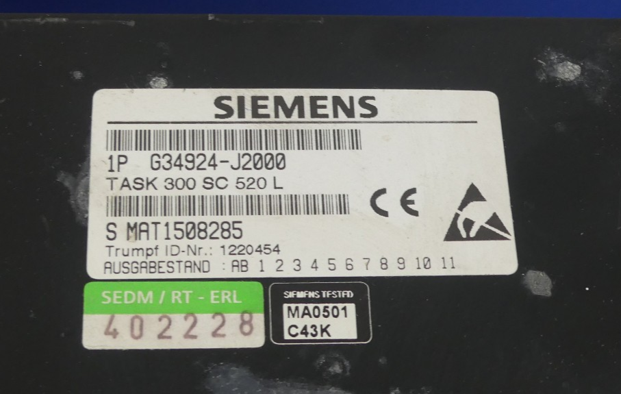 TRUMPF Siemens G34924-J2000 TASK TERMINAL