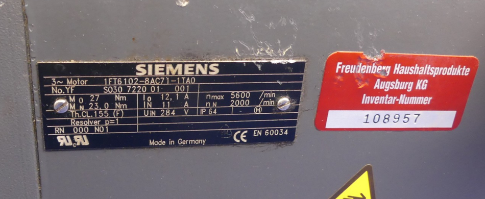 SIEMENS 1FT6102-8AC71-1TA0