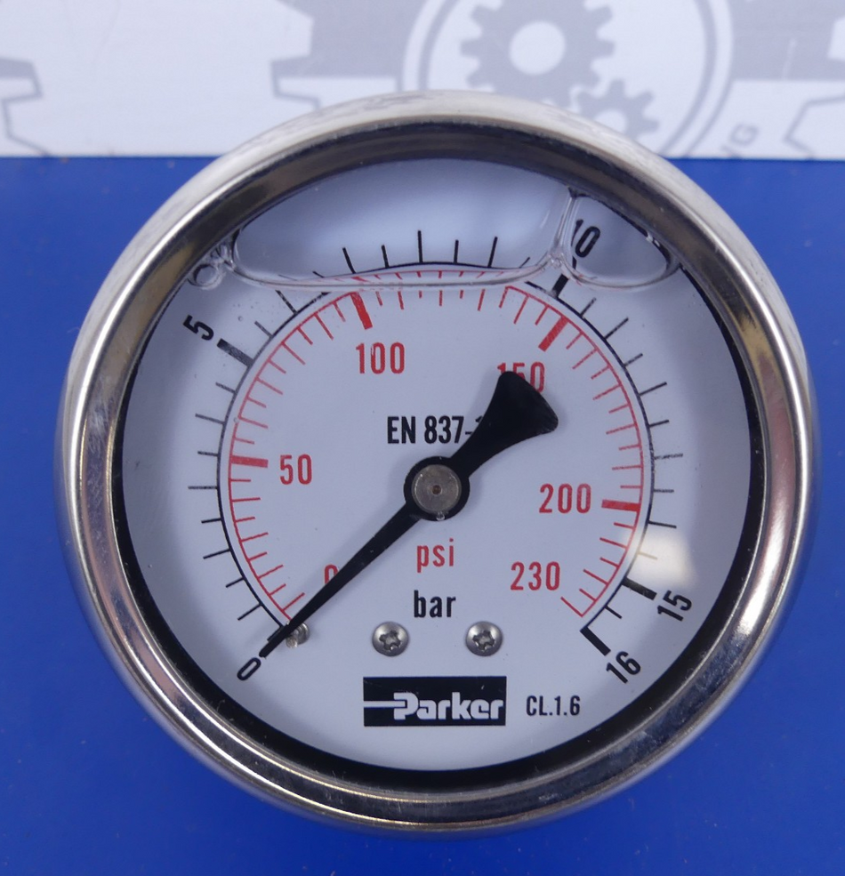 Parker D63 0-16bar G1/4 axial mit Glyzerin
