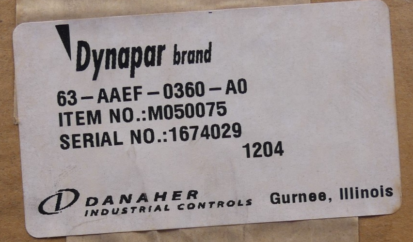 Dynapar 63-AAEF-0360-A0 Encoder