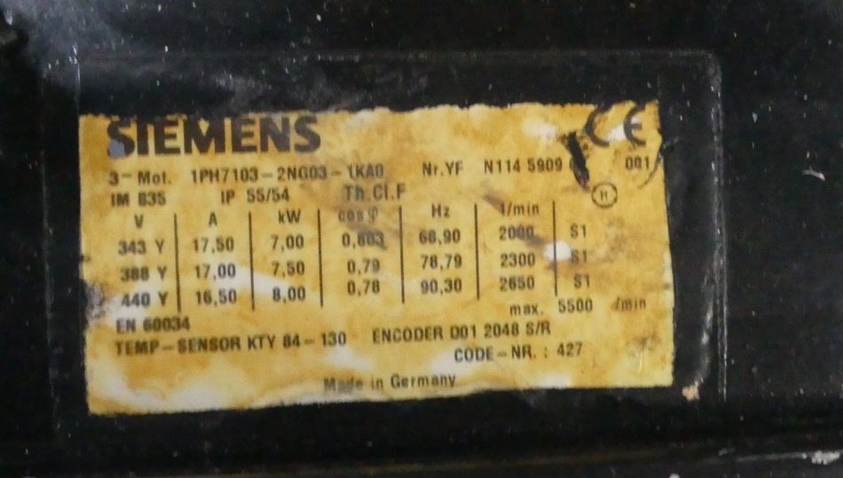 SIEMENS 1PH7103-2NG03-1KA0