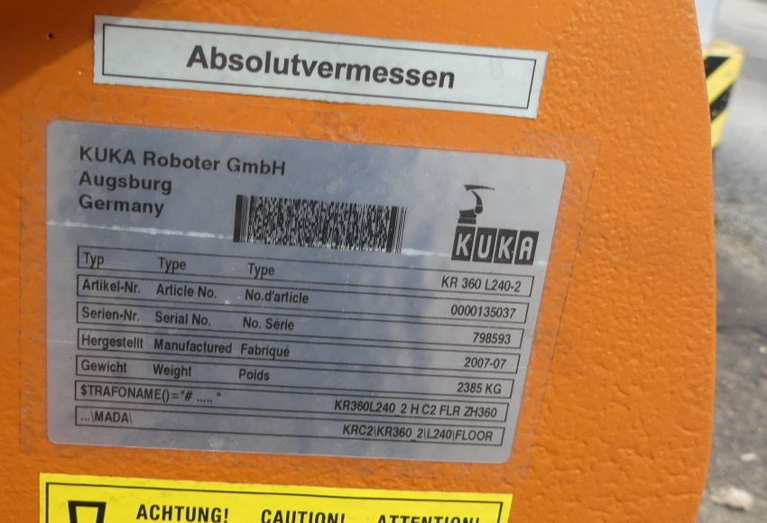 KUKA ROBOTER KR 360 L240-2 + Steuerung KR C2 B.j 2007