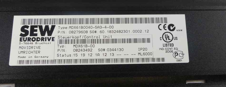 SEW EURODRIVE MDX61B0040-5A3-4-00