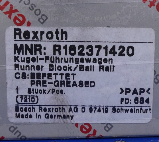 Rexroth Befettet PRE-GREASED R162371420