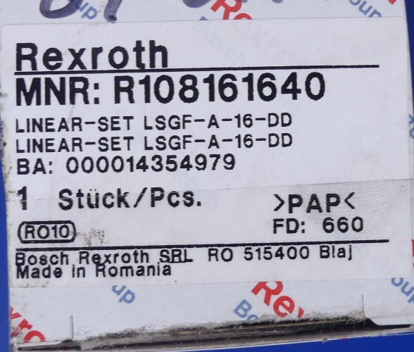 Rexroth LSGF-A-16-DD R108161640 Linear-Set