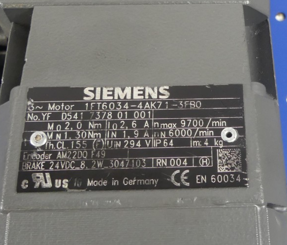 SIEMENS 1FT6034-4AK71-3FB0