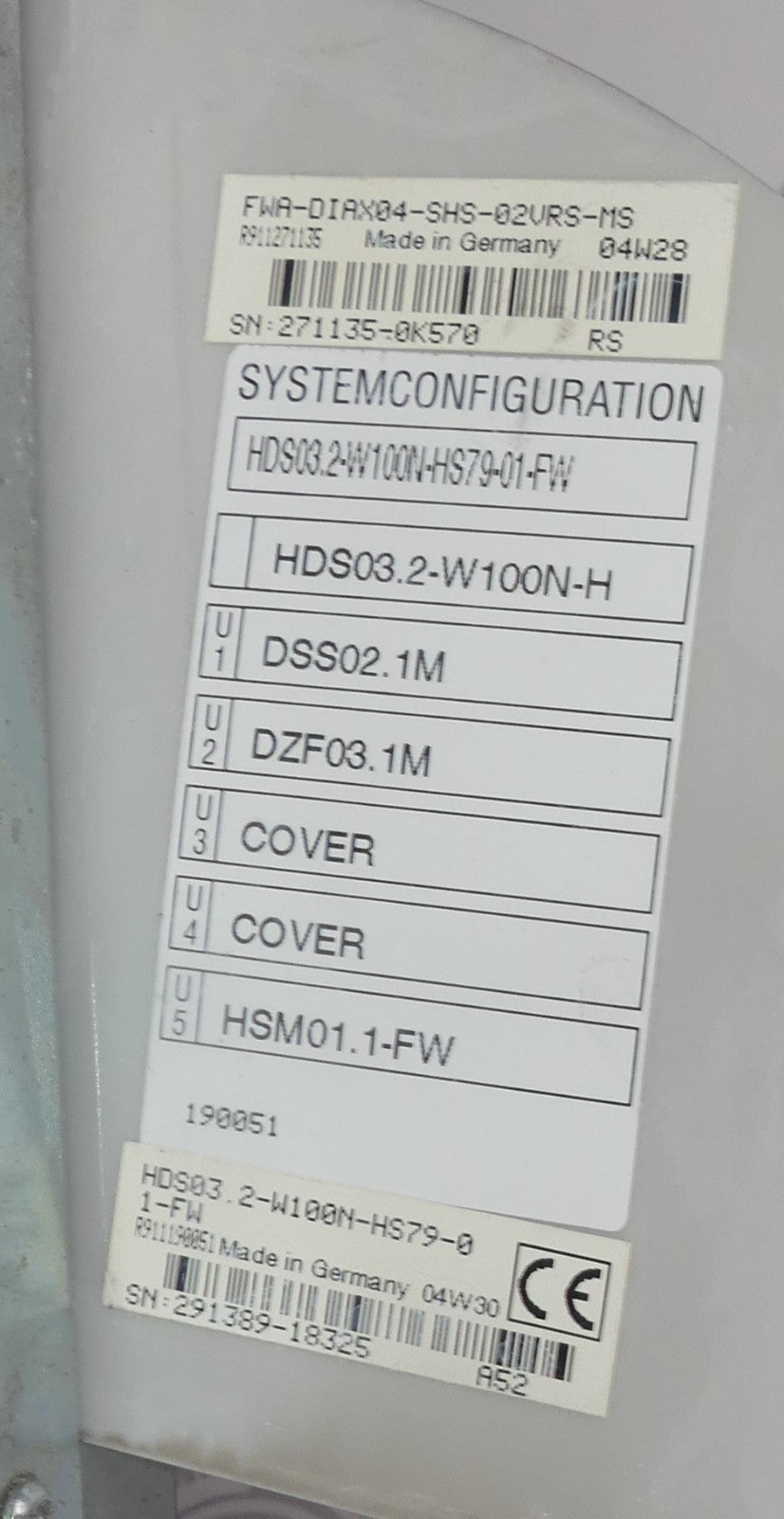 REXROTH HDS03.2-W100N-HS79-01-FW DEFEKT