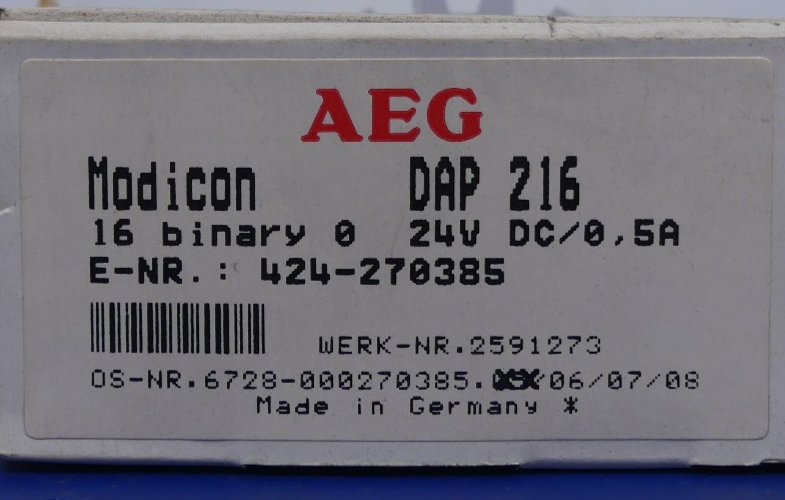 AEG DAP 216 Medicon 16 binary