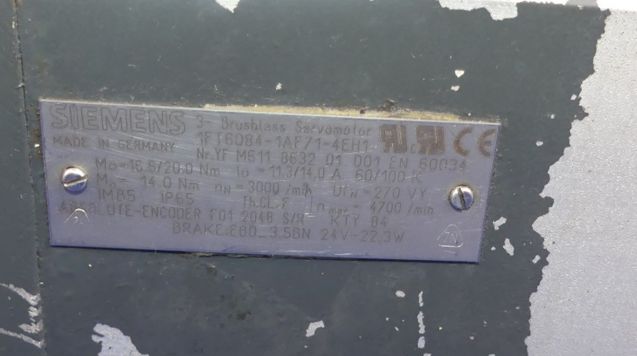 SIEMENS 1FT6084-1AF71-4EH1  ANSCHLUSS BESCHÄDIGT