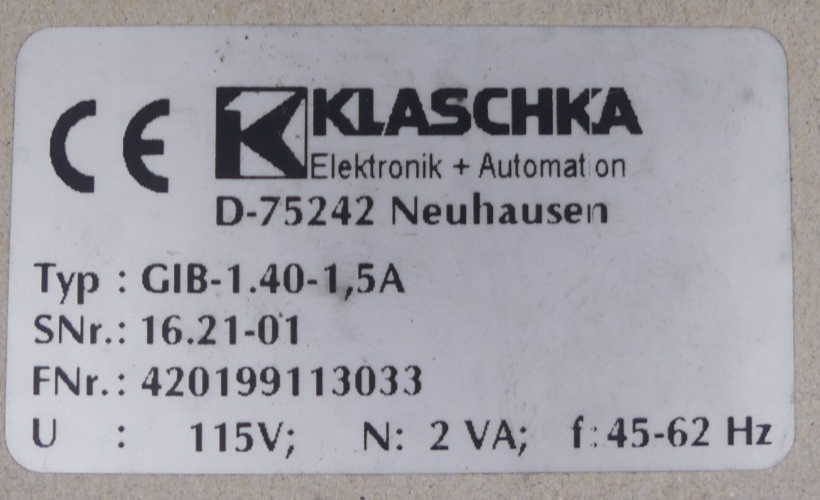 Klaschka GIB-1.40-1,5A Relais