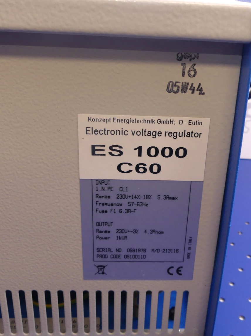 KONZEPT ENERGIETECHNIK ELECTRONIC VOLTAGE REGULATOR ES1000 C60 NEU