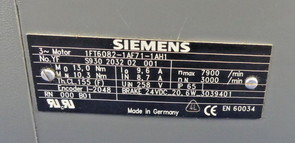 SIEMENS 1FT6082-1AF71-1AH1
