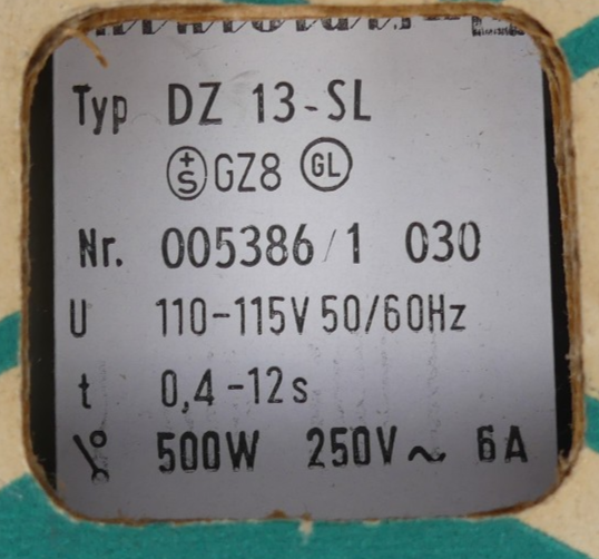 Schleicher DZ13-SL Zeitrelais