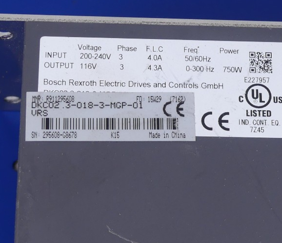 REXROTH DKC02.3-018-3-MGP-01VRS
