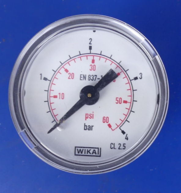 WIKA D40 0-4bar 1/8" CL.2.5  Metallgehäuse  Waagerecht Manometer