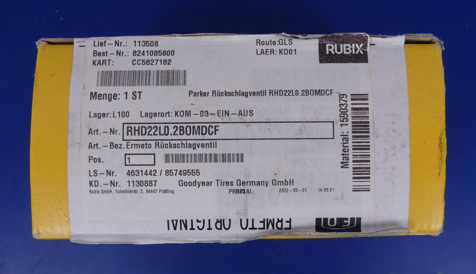 Parker RHD22L0.2BOMDCF Rückschlag Ventil