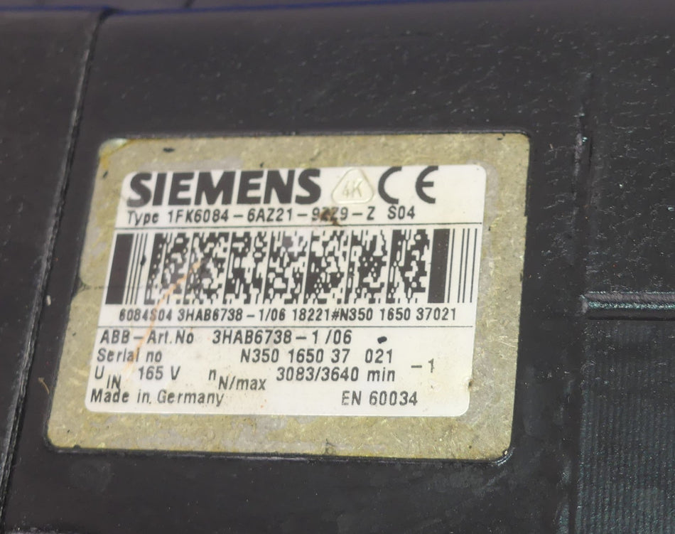 SIEMENS 1FK6084-6AZ21-9ZZ9-Z
