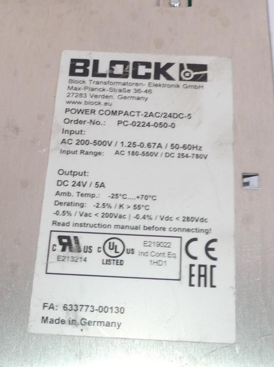 BLOCK POWER COMPACT-2AC/24DC-5  PC-0224-050-0