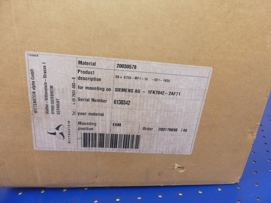 WITTENSTEIN ALPHA SK+075S-MF1-10-0E1-1K00 NEU