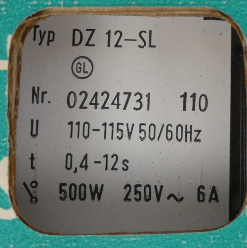 Schleicher DZ12-SL Zeitrelais