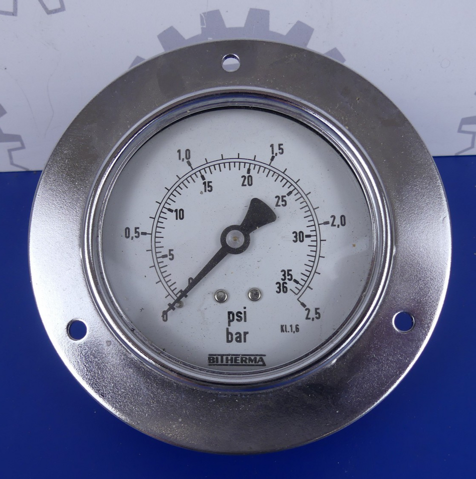 Bitherma D80 0-2,5bar G1/4 axial Manometer