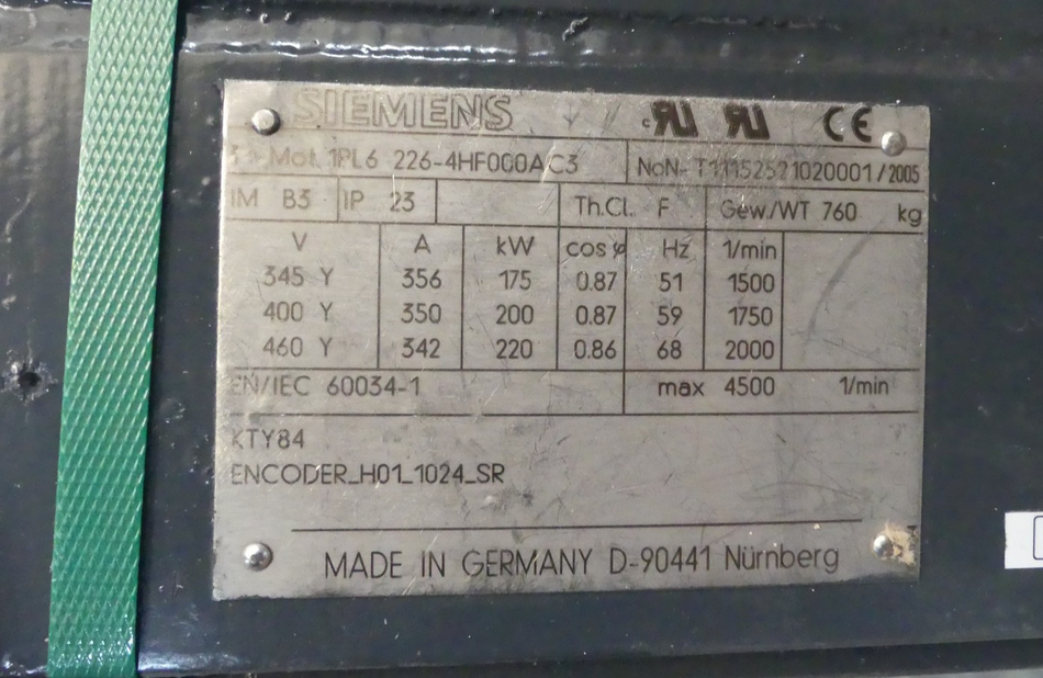 SIEMENS 1PL6226-4HF000AC3