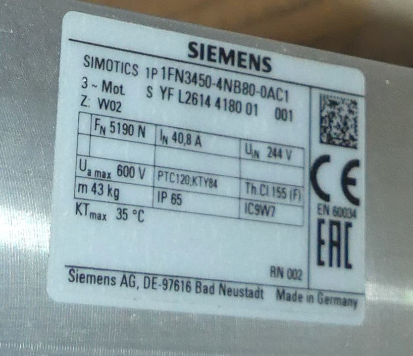 SIEMENS 1FN3450-4NB80-0AC1 NEU