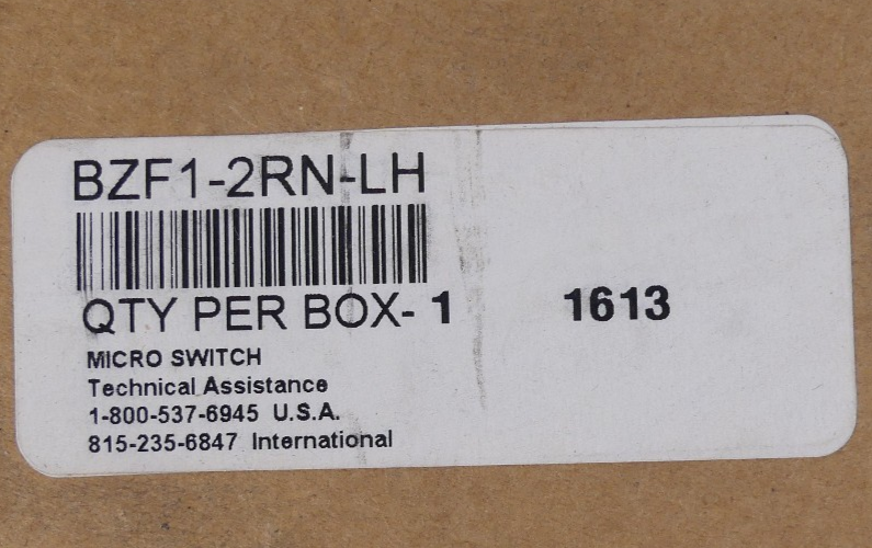 Honeywell Micro Switch BZF1-2RN-LH