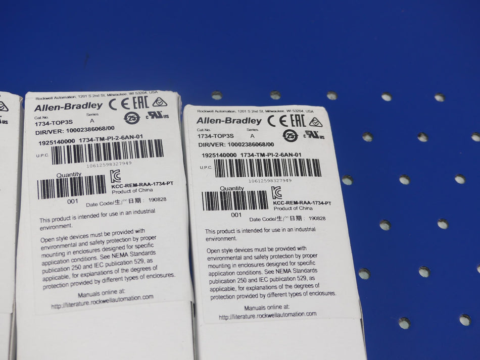 5X ALLEN BRADLEY CAT 1734-TOP3S NEU