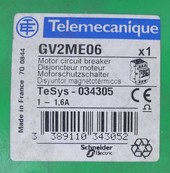 Telemecanique GV2ME06