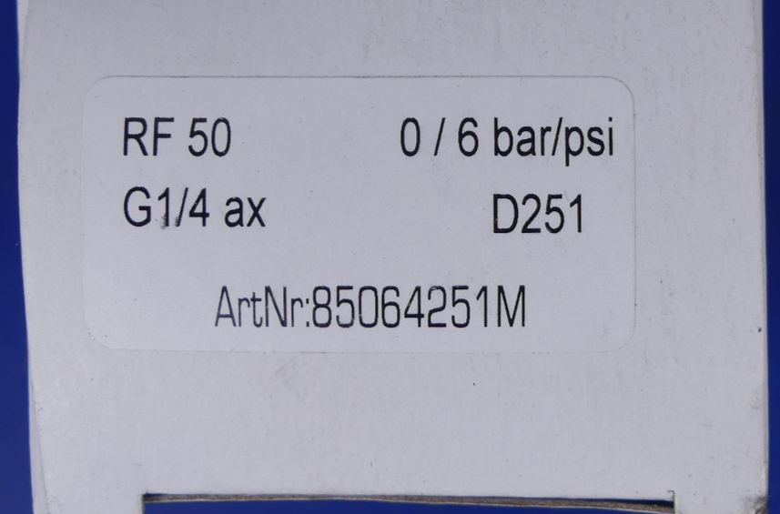 Mader RF50 0/6bar G1/4 axial D251 85064251M Manometer
