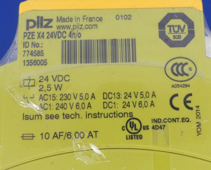 Pilz PZE X4 24VDC 4n/o 774585