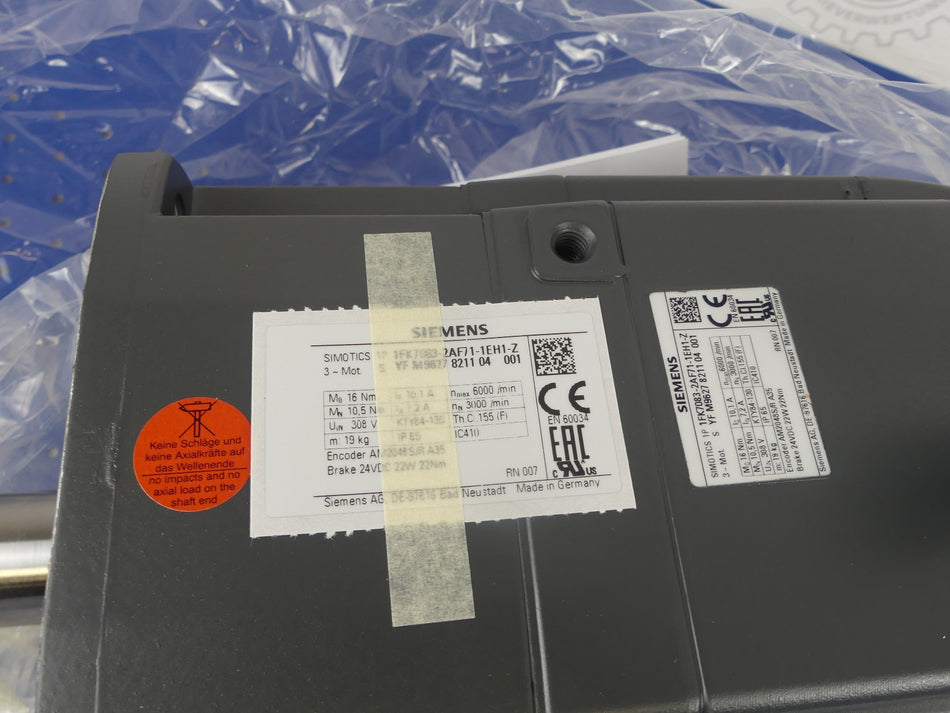 SIEMENS 1FK7083-2AF71-1EH1-Z NEU