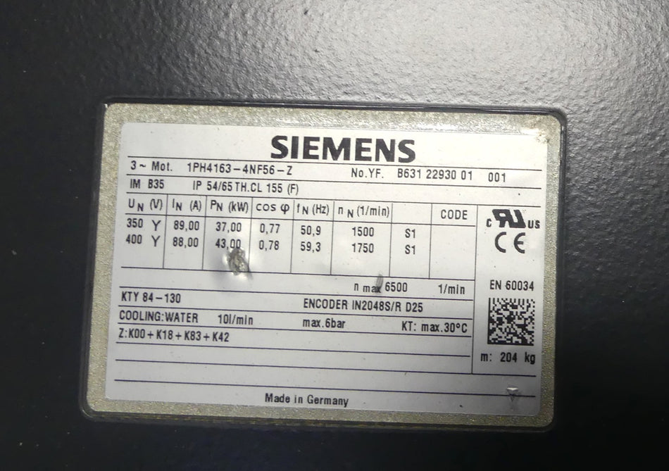 SIEMENS 1PH4163-4NF56-Z