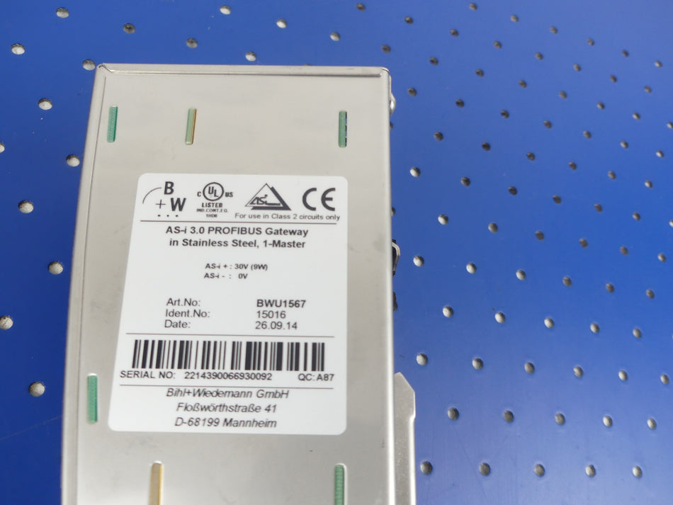 BIHL+WIEDEMANN AS-I 3.0 PROFIBUS GATEWAY BWU1567
