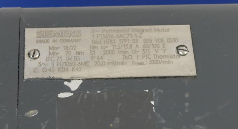 SIEMENS 1FT5076-0AC71-1-Z