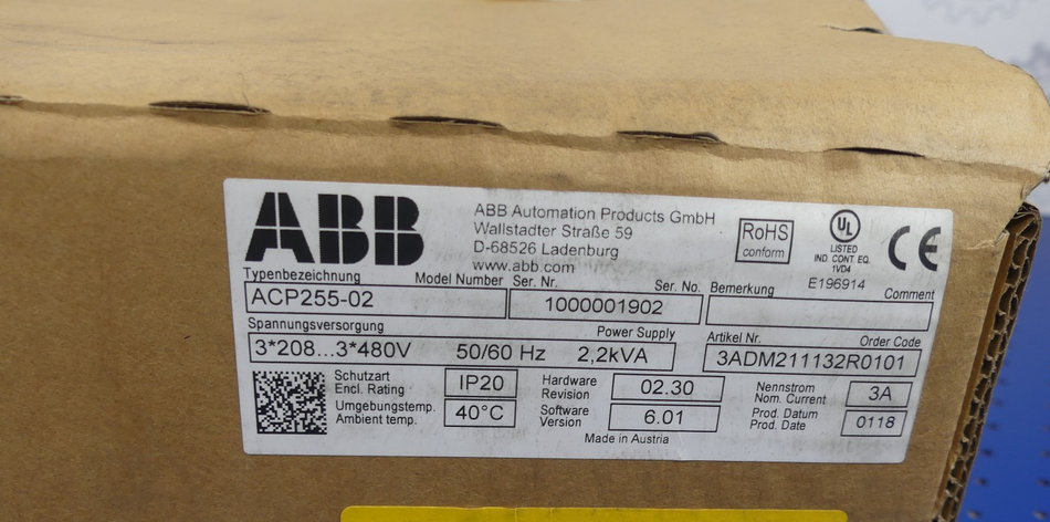 ABB ACP255-02 NEU