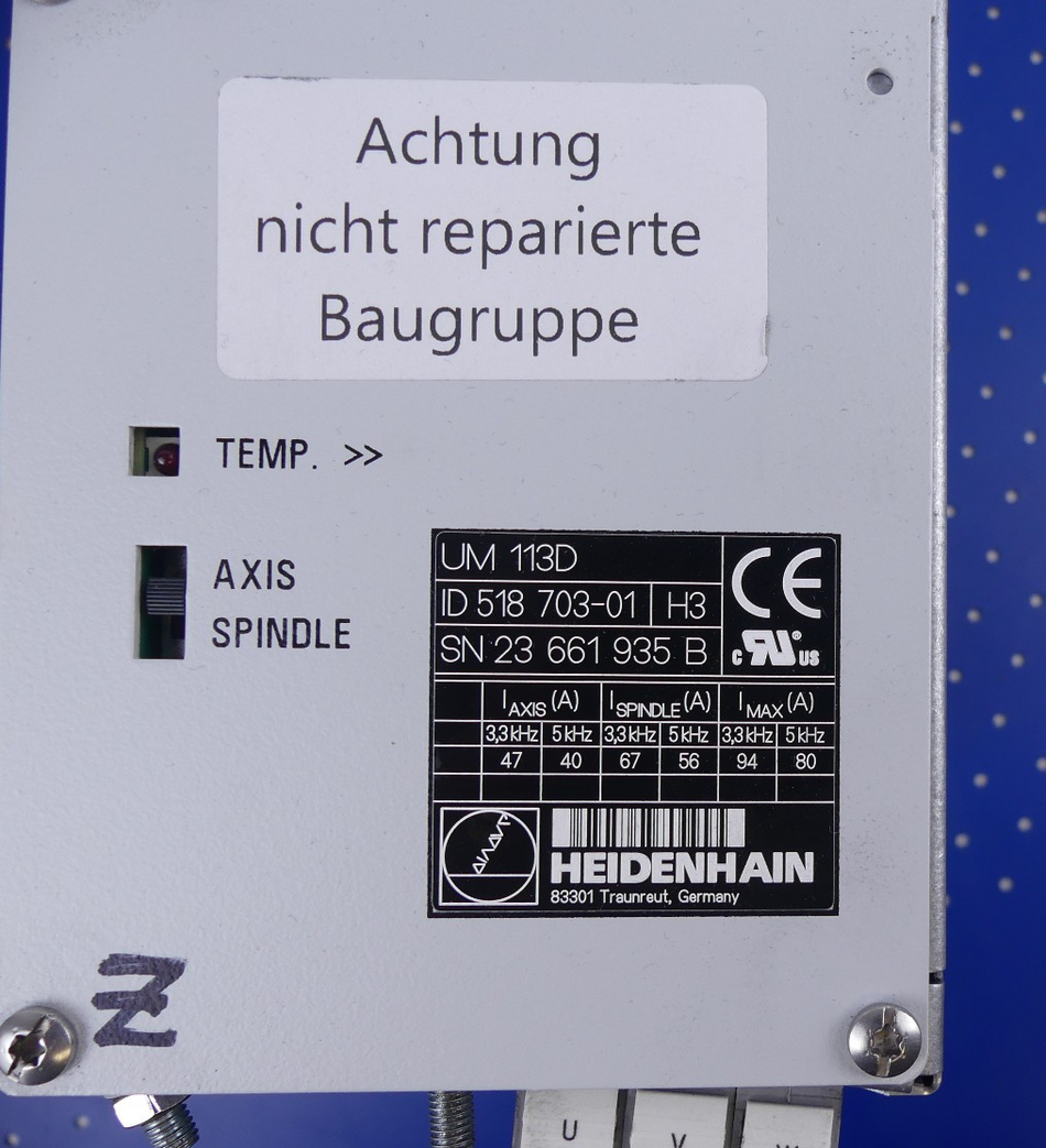 Heidenhain UM113D 518703-01 Umrichter defekt