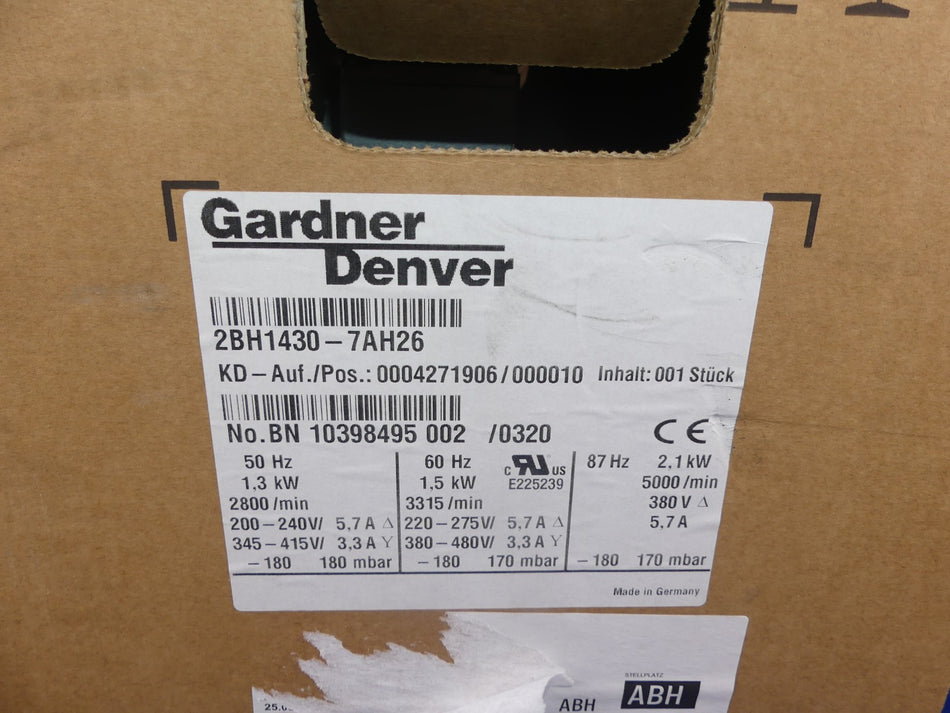 GARDNER DENVER 2BH1430-7AH26 NEU