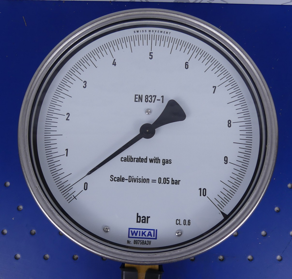WIKA D160 0-10bar G1/2 0,05 Teilung radial Manometer