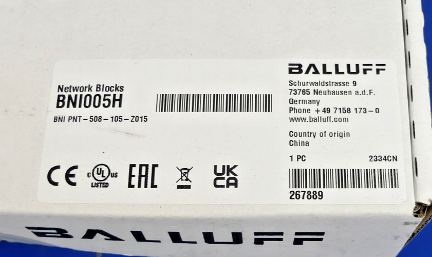 BALLUFF BNI005H Netzwerk-Modul BNI PNT-508-105-Z015, NEU