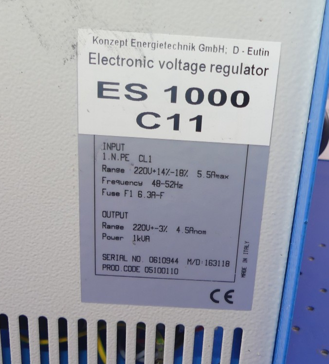 KONZEPT ENERGIETECHNIK ELECTRONIC VOLTAGE REGULATOR ES1000 C11 NEU