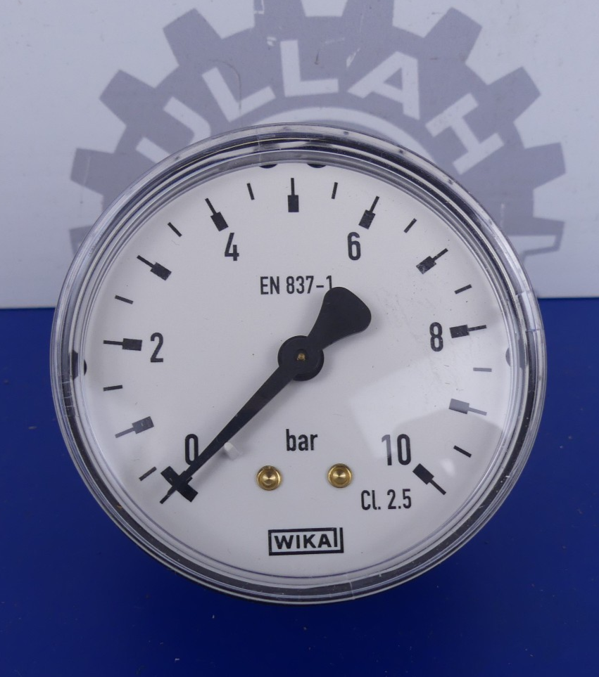 WIKA D63 0-10bar G1/4 axial Manometer 2St