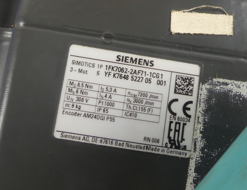 Siemens 1FK7062-2AF71-1CG1