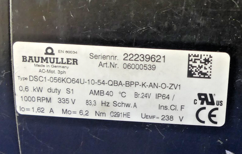 BAUMÜLLER DSC1-056KO64U-10-54-QBA-BPP-K-AN-O-ZV1