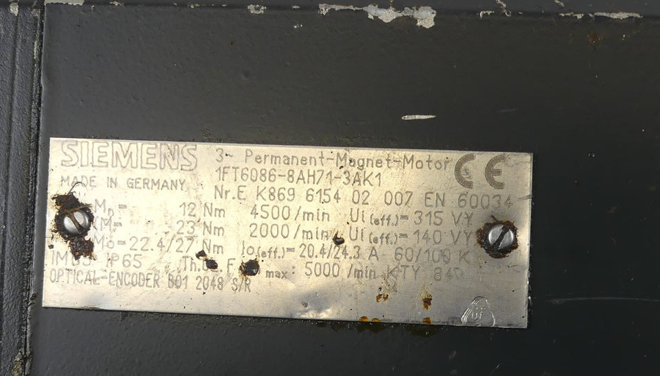 SIEMENS 1FT6086-8AH71-3AK1