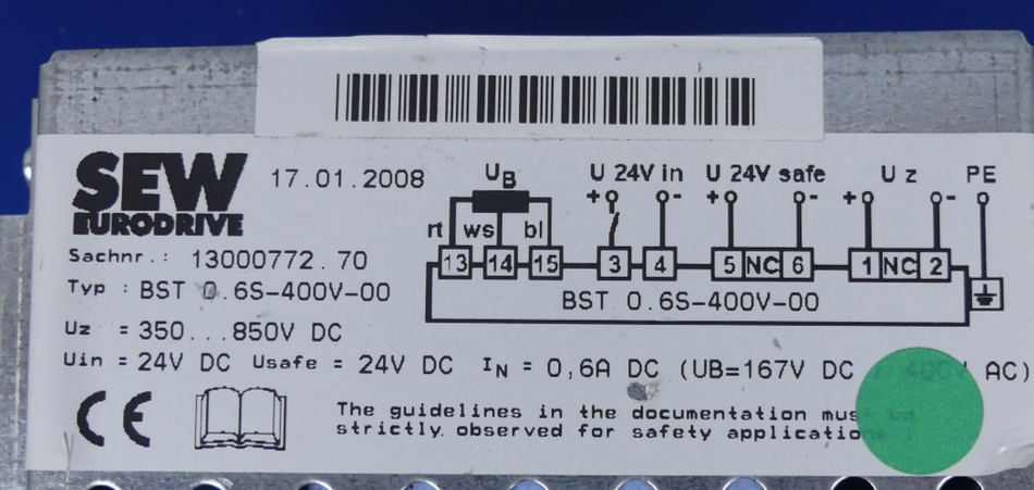 SEW Eurodrive BST 0.6S-400V-00