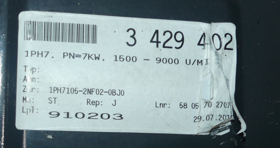 SIEMENS 1PH7105-2NF02-0BJ0